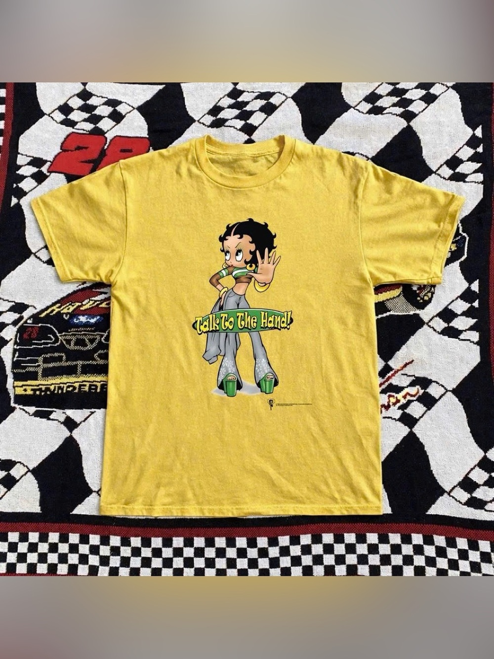Betty Boop "Talk To The Hand" Yellow Kids T‑Shirt